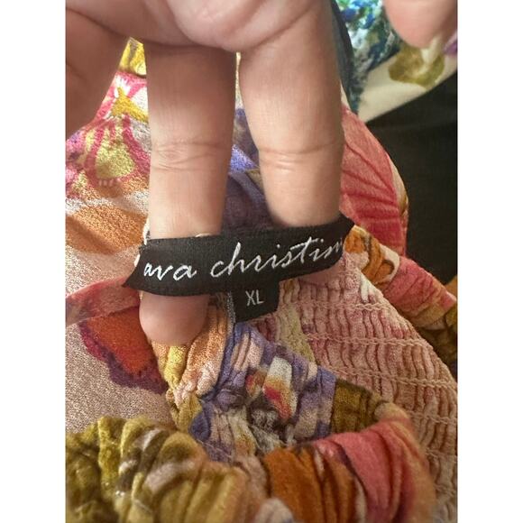 Ava Christine floral maxi skirt vibrant floral print - Picture 6 of 7